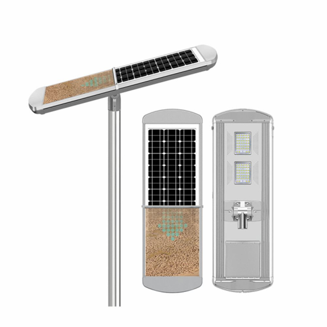 Autolimpeza tudo em um poste de luz solar