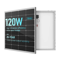 Painel solar monocristalino de 12 volts e 120 watts 120W 12V para caravana