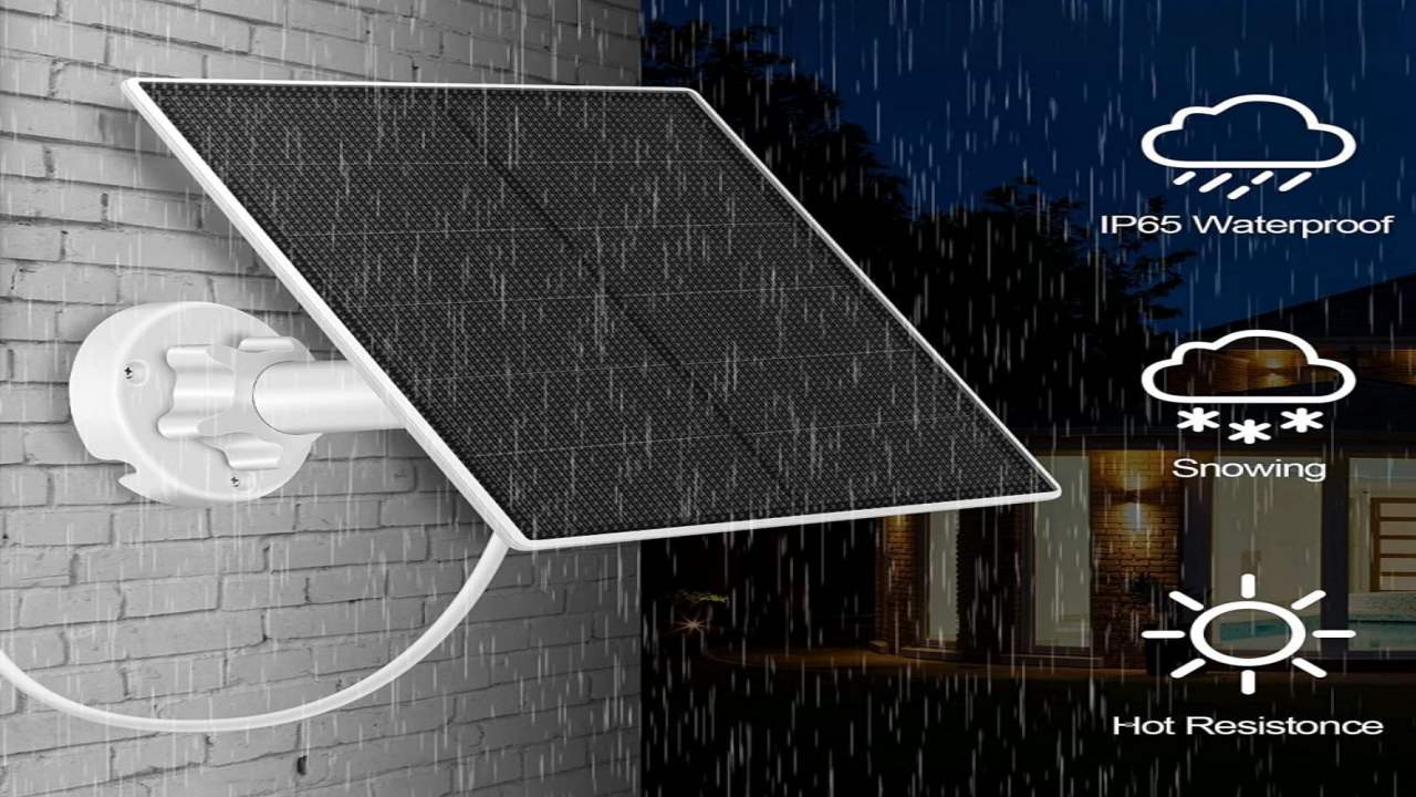 painel solar micro usb para câmera