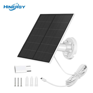 Hinergy painel solar pequeno à prova d'água DC 5V saída micro USB tipo C porta para câmera de segurança