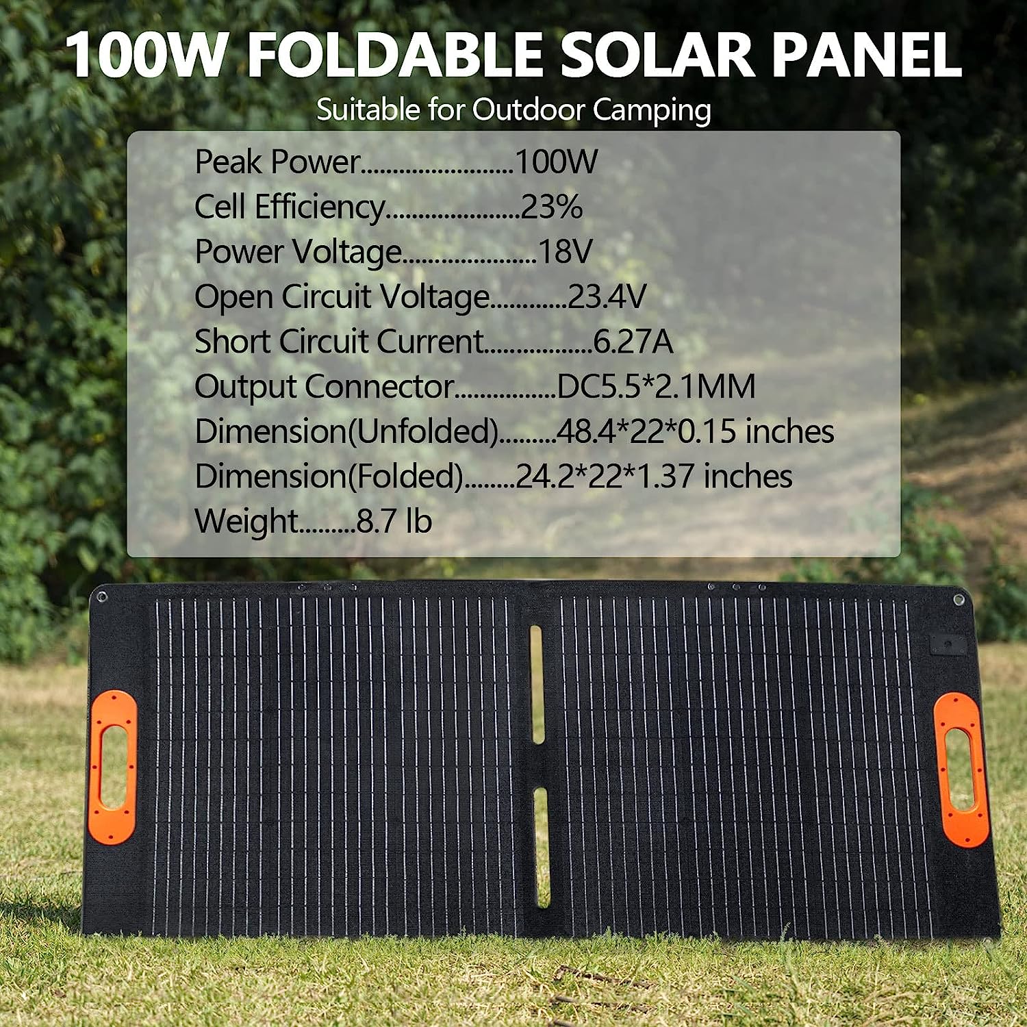 Melhor carregador de painéis solares portáteis dobráveis ​​de 100 watts para trailers de acampamento