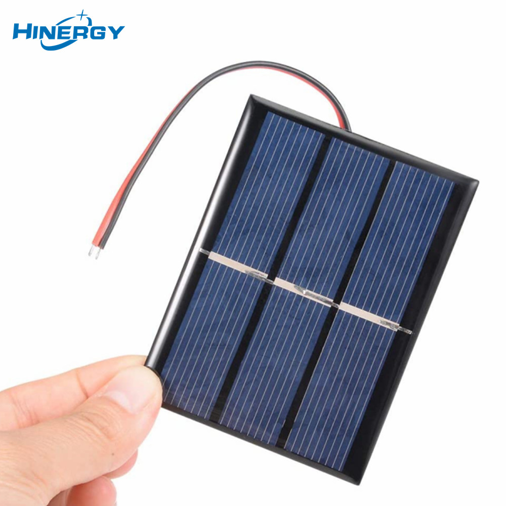 Hinergy DIY Fiação de célula solar 1V 1.5V 2V 3V 4V 5V 6V 12V 18V DC Conexão Mini painel solar com fio 