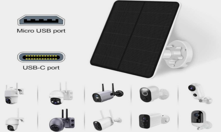 painel solar micro usb para câmera_compatibilidade