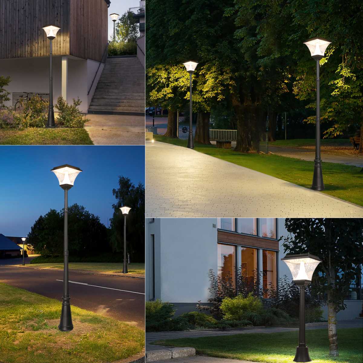 poste de iluminação com luz solar_project