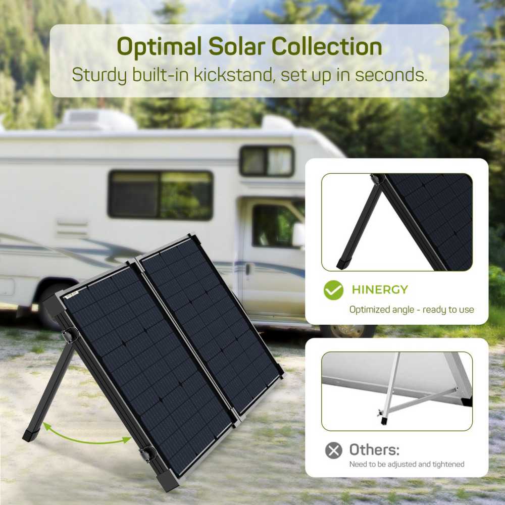 Kit de mala solar portátil portátil de 160 watts e 12 volts para caravana