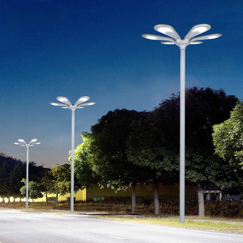 Luzes de poste de lâmpada solar de alto lúmen | Iluminação comercial externa