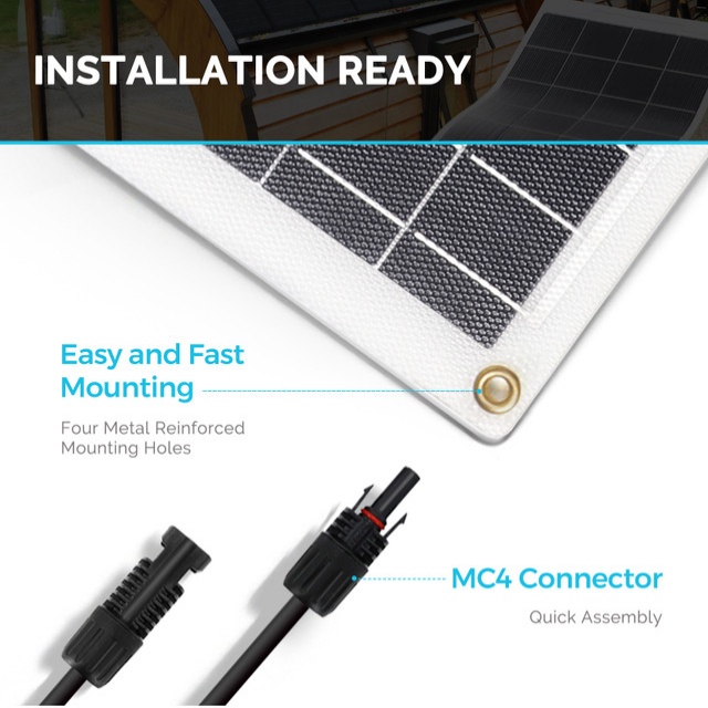 50 watts 12 volts pequenos módulos fotovoltaicos portáteis de luz personalizada células monocristalinas flexíveis fabricantes de painéis solares