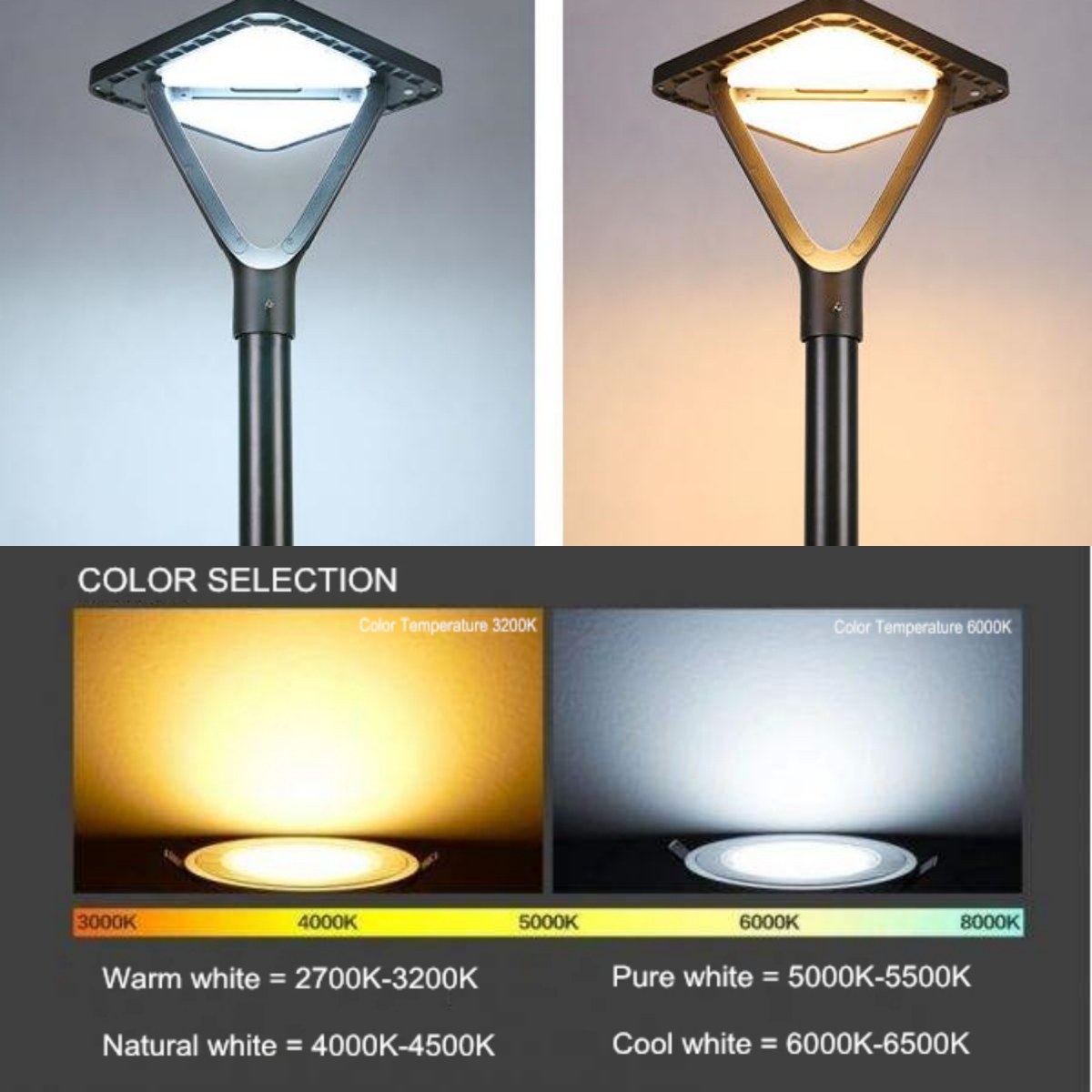 poste solar light_Color Selection