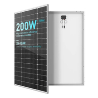 Melhor preço do painel solar fotovoltaico monocristalino de 200 watts e 12 volts 200 W 12 V