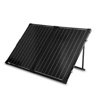 Mala solar dobrável preta monocristalina de 100 watts 12 volts 100W 12V para central elétrica