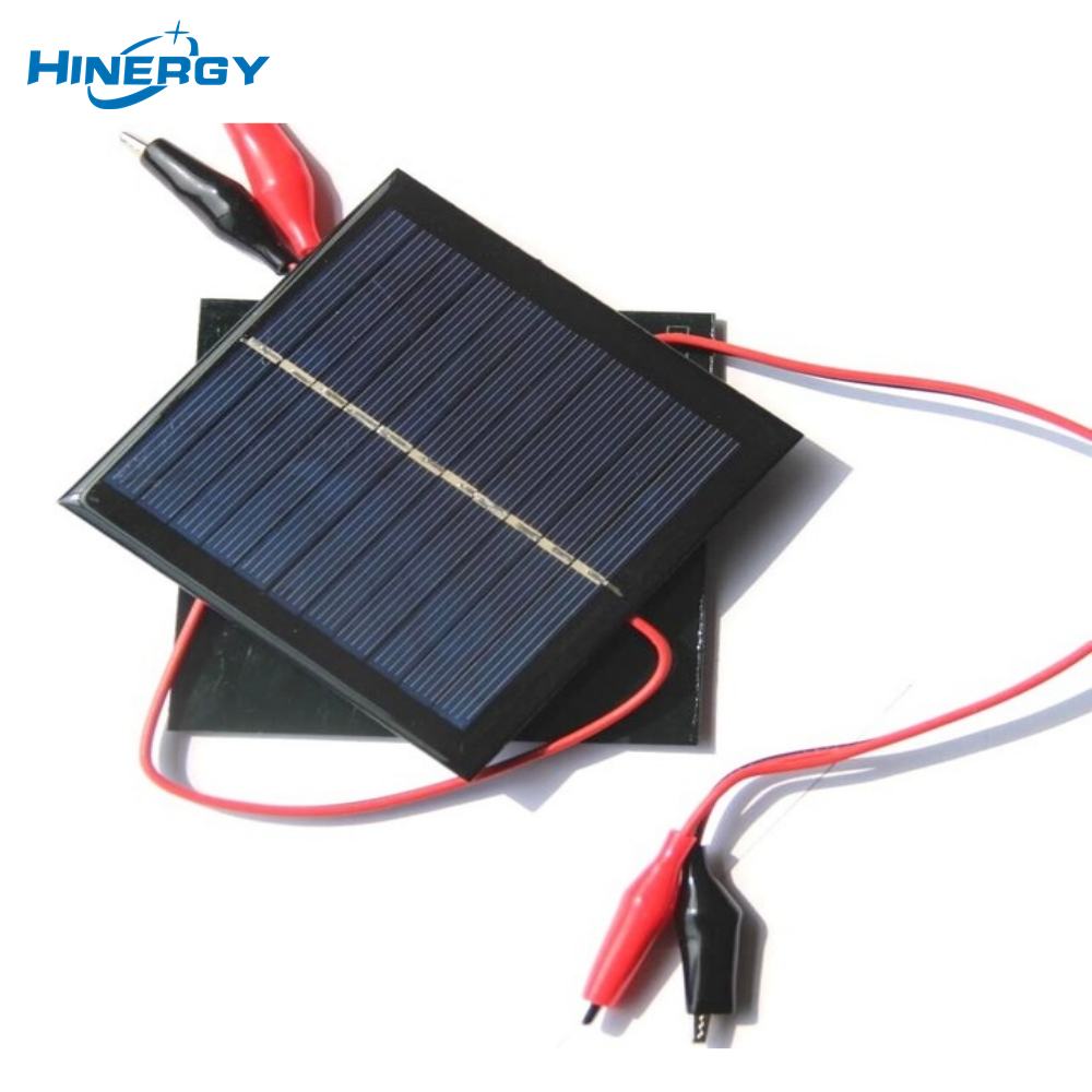 Hinergy Mini Pequeno Módulo de Painel Solar 5V 5.5V 6V 12V 18V DIY Carregador de Célula Solar Epóxi com Clipe Jacaré 