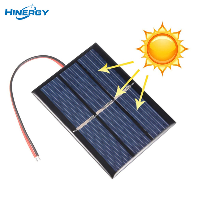 Hinergy DIY Fiação de célula solar 1V 1.5V 2V 3V 4V 5V 6V 12V 18V DC Conexão Mini painel solar com fio 