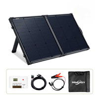 Kit de mala solar portátil portátil de 160 watts e 12 volts para caravana