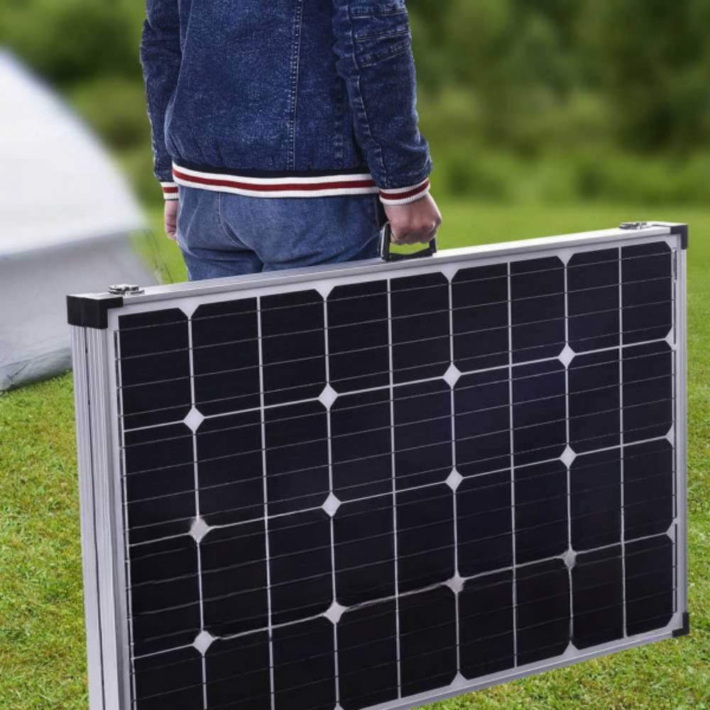 Mala portátil de 200 watts e 12 volts monocristalino dobrável com painel solar de 200 W para camping