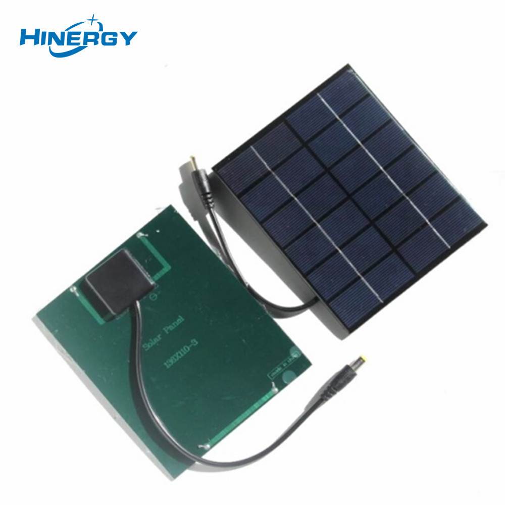 Hinergy Mini Pequeno Módulo de Painel Solar com Tomada DC Carregador de Celulares DIY