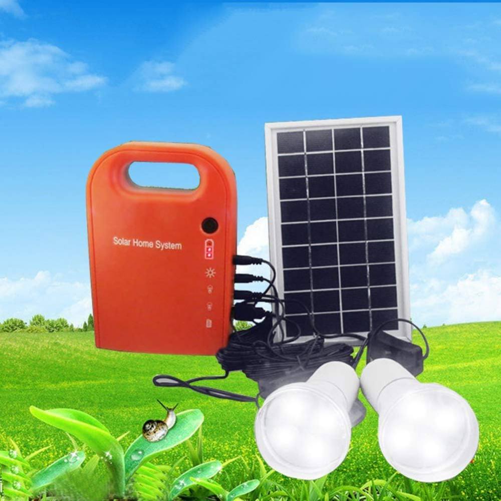  Kit de iluminação solar para casa | Sistema de energia portátil para aldeias