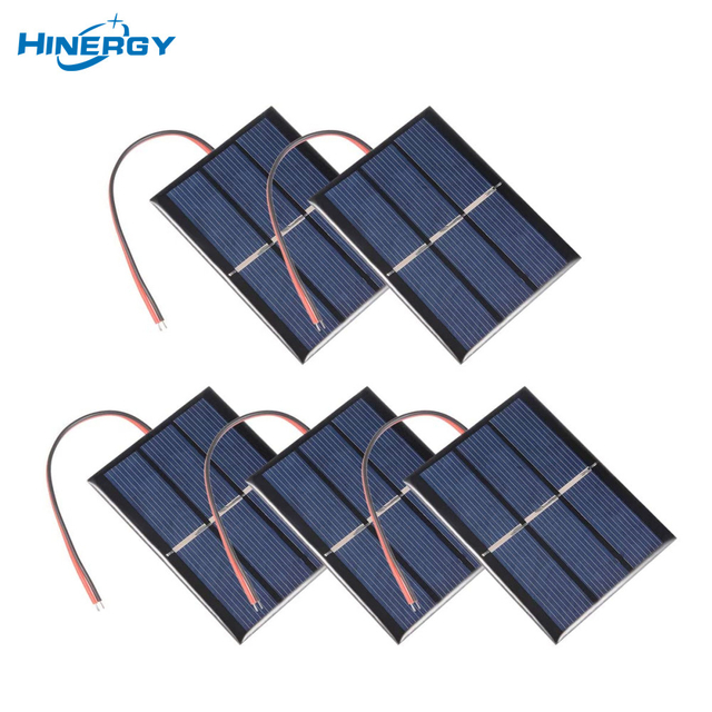 Hinergy DIY Fiação de célula solar 1V 1.5V 2V 3V 4V 5V 6V 12V 18V DC Conexão Mini painel solar com fio 